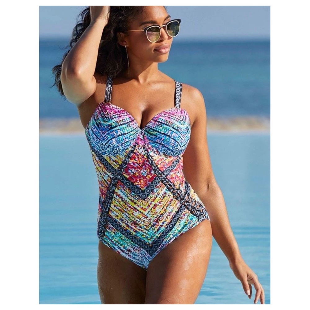 Kandinsky Macrame Underwire One Piece Swimsuit